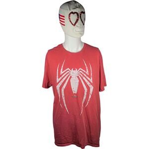 Marvel XL Gamer Spider-Man Red Graphic Tee Shirt Superhero Crewneck Modern